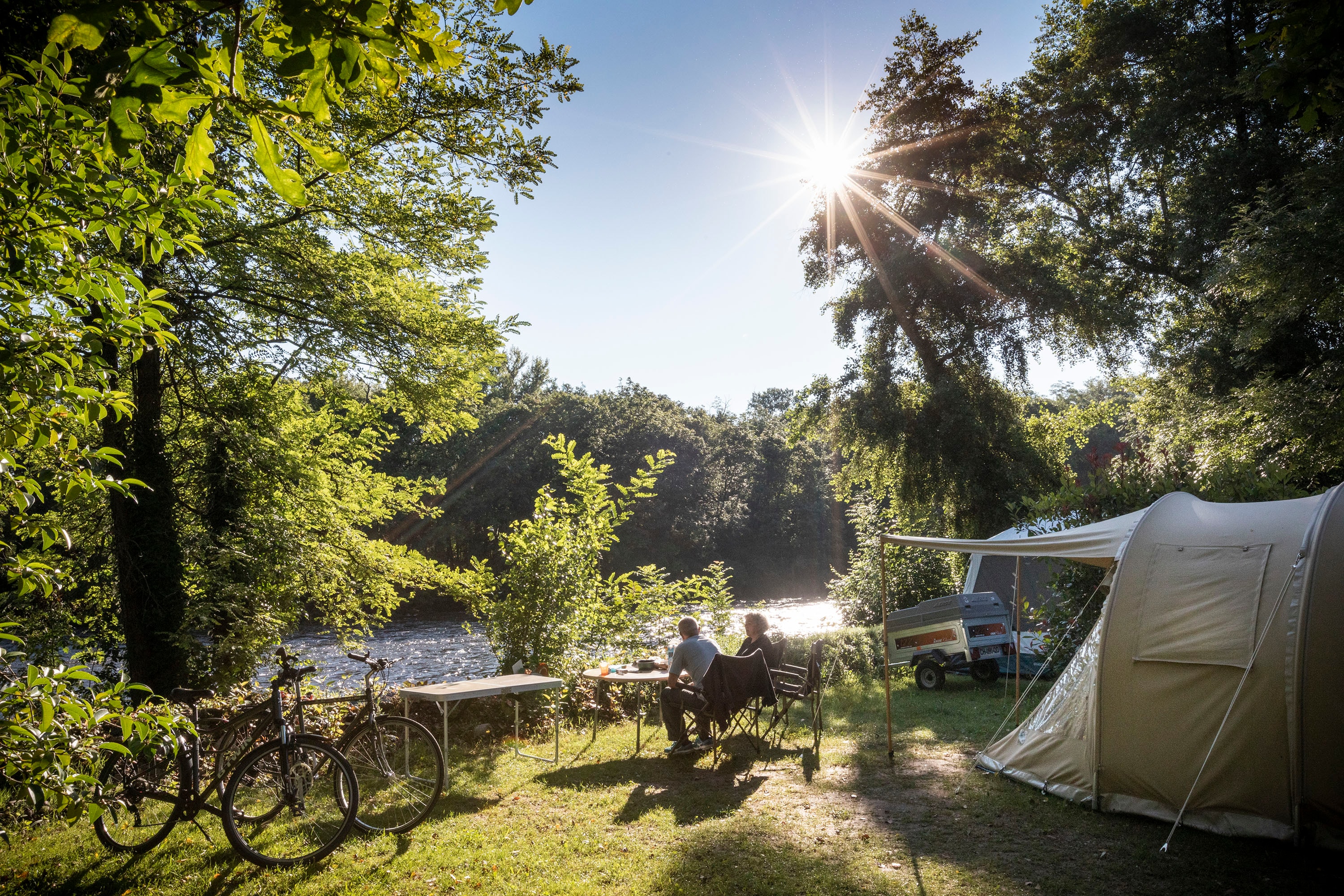 Camping Huttopia Beaulieu sur Dordogne.